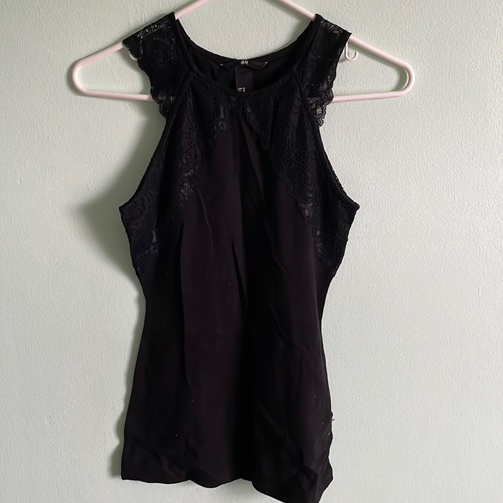 H&M Black Lace Top